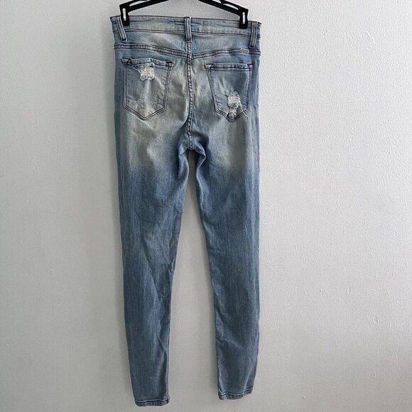 KanCan Distressed Skinny jeans Destroyed size 7/27 Light Wash Stretch - Picture 10 of 12
